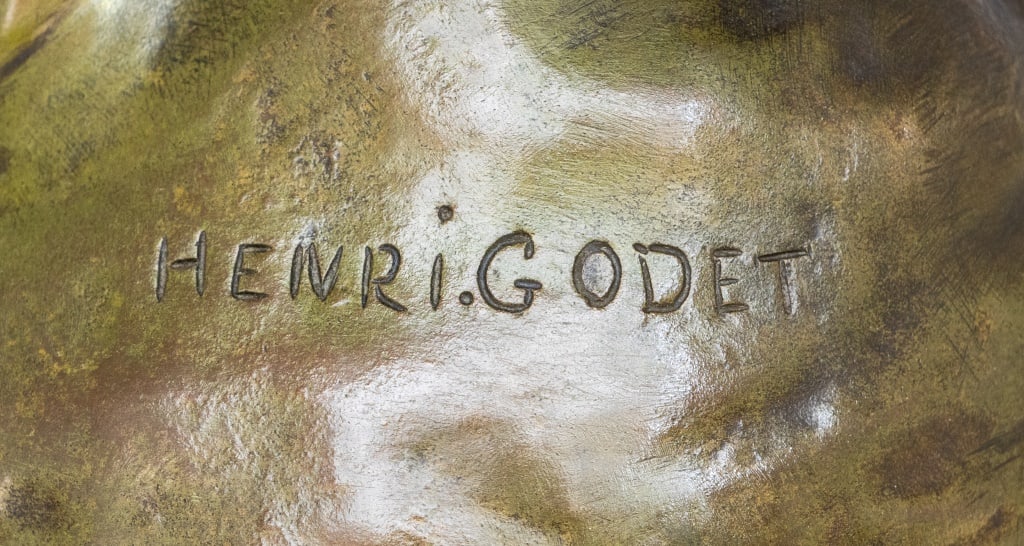 Henri Godet "La Reveil de L'Aurore" Bronze - 7