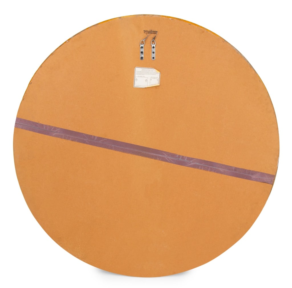 French Silvered Composition Circular Mirror - 4