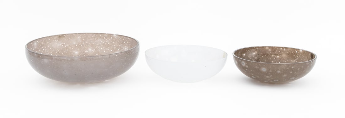 Barbini Murano "Moon Crater" Glass Bowls, 3 (1 of 11)