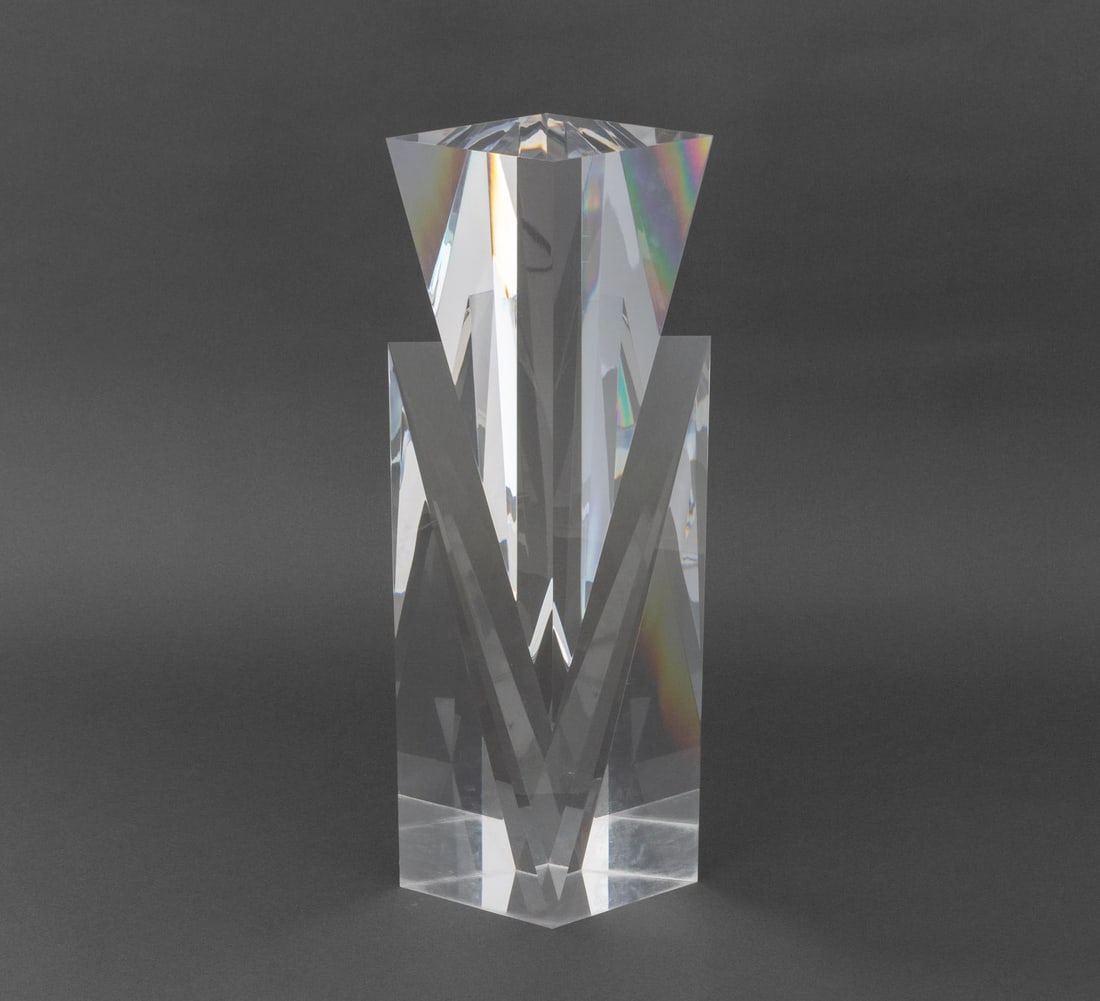 Alessio Tasca Clear Acrylic Geometric Sculpture (1 of 10)