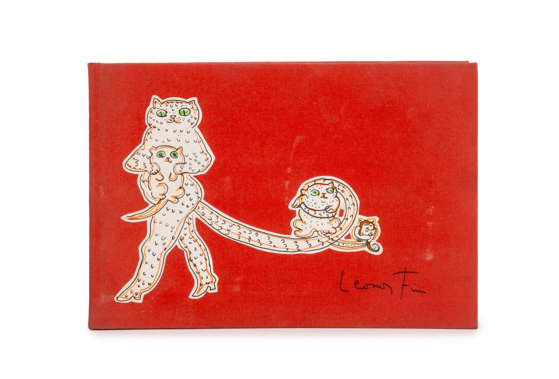 Leonor Fini "Carnet de Chats", circa 1972: Fini, Leonor, "Carnet de Chats", Geneva, Switzerland: Gallery Lambert Monet, circa 1972, collection of 49 cat drawings. 9.5" L x 6.5" W x 0.5" D. Provenance: From the Collection of Laura and Lewis Kru