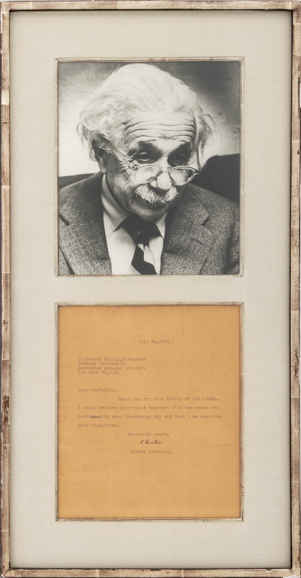 Albert Einstein Signed Typed Letter, 1952 (1 of 5)