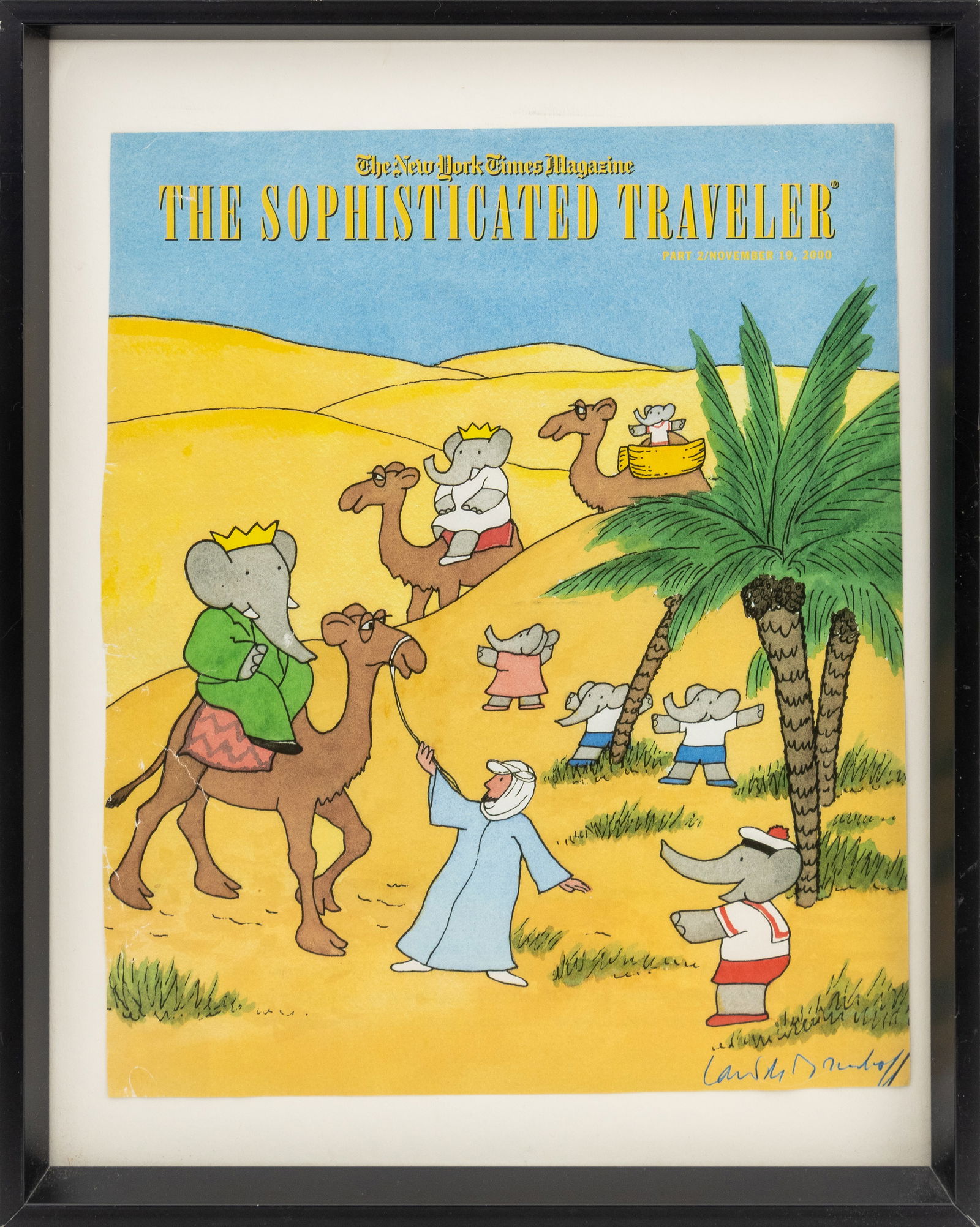 Laurent de Brunhoff Signed New York Times Cover (1 of 7)