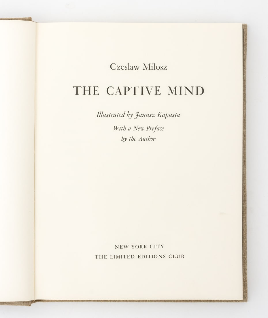Signed "The Captive Mind", 1983 - 4