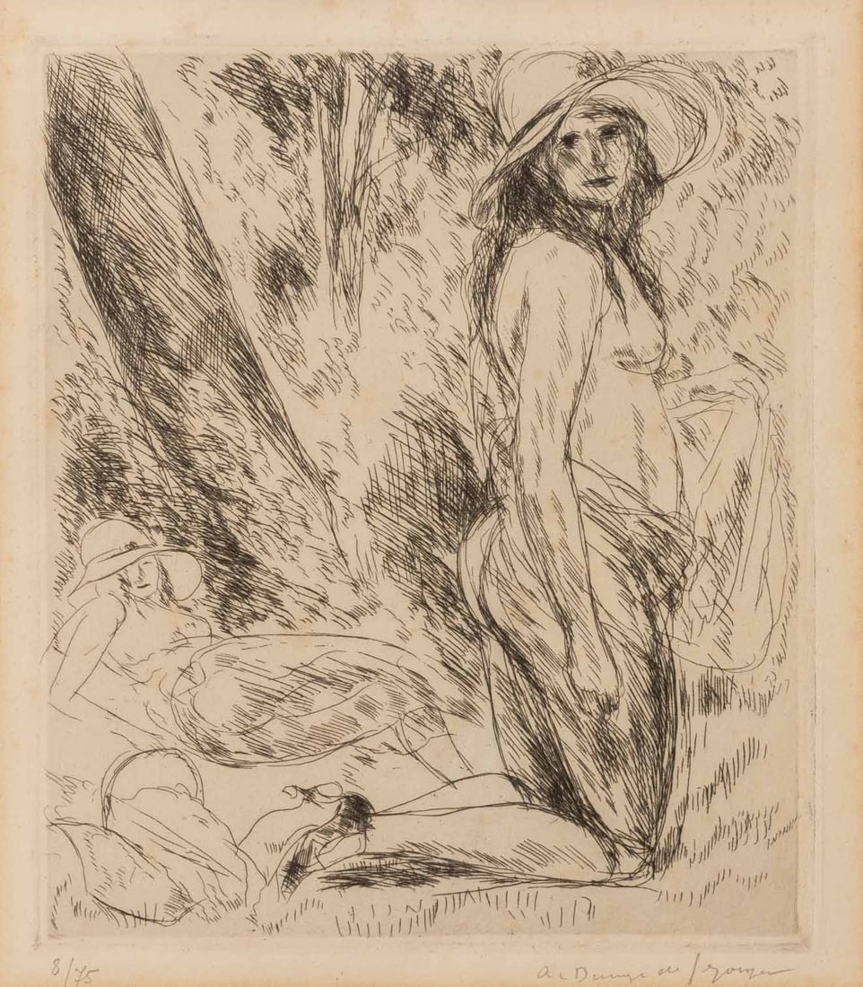 Andre Dunoyer de Segonzac "Le Modele" Etching - 2