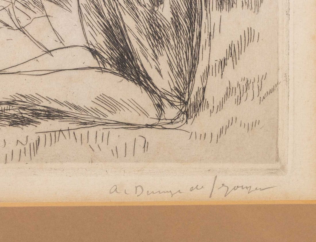 Andre Dunoyer de Segonzac "Le Modele" Etching - 3