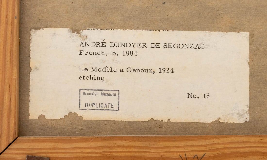 Andre Dunoyer de Segonzac "Le Modele" Etching - 6