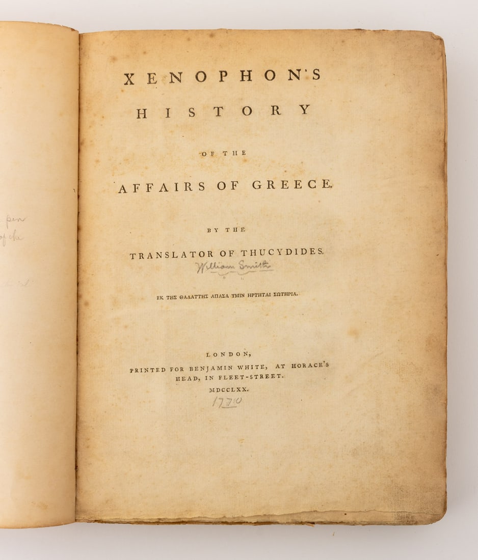 Smith "Xenophon's History of the Affairs...", 1770 - 3