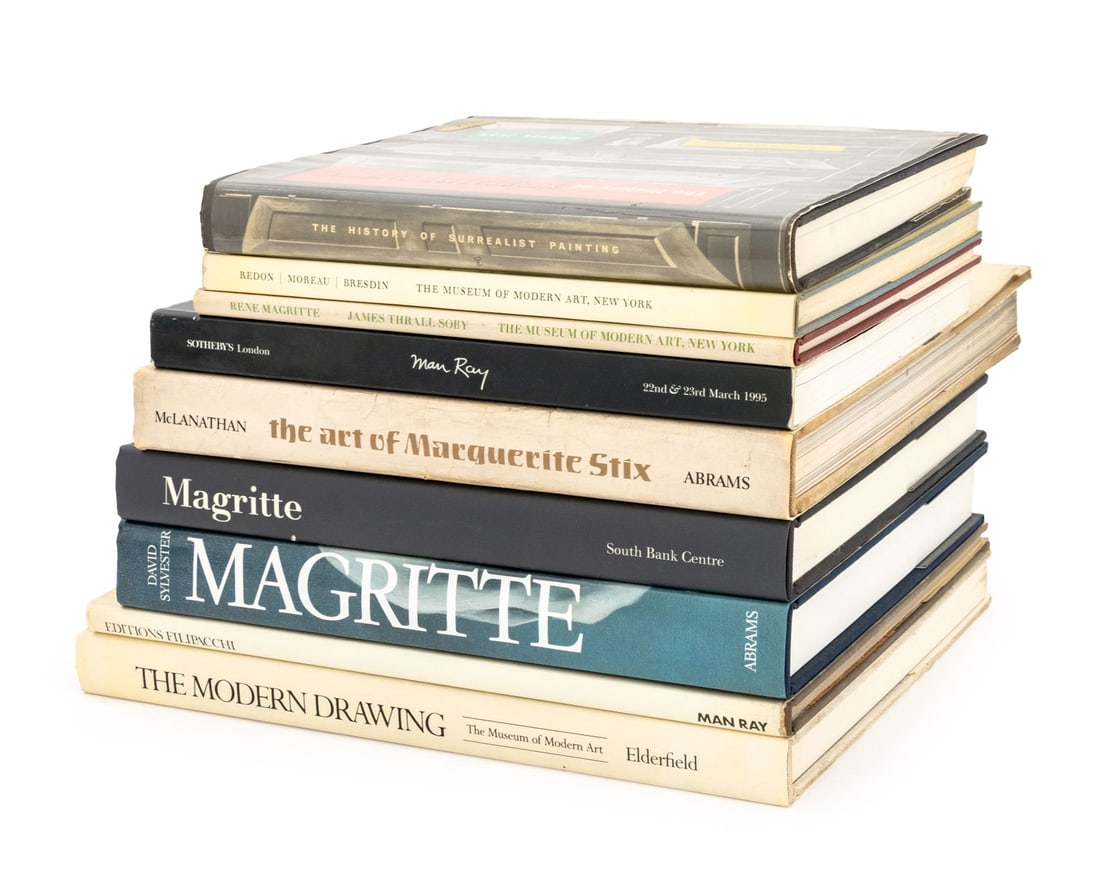 Books on Modern Art and Artists, 9: Collection of Nine Books on Modern Art and Artists, comprising: "The History of Surrealist Painting", Jean, Marcel, "Odilon Redon, Gustave Moreau, Rodolphe Bresdin", "Rene Magritte", Soby, James Thral
