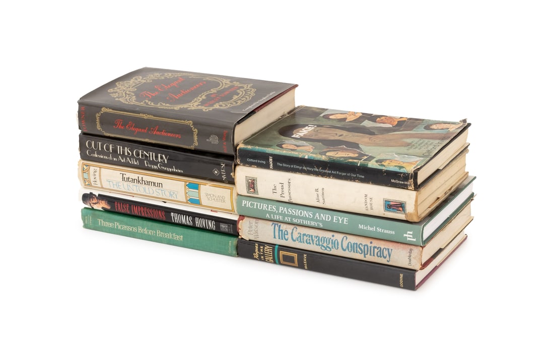 Books on Art History, 10: Collection of Ten Books on Art History, comprising: "Three Picassos Before Breakfast", Stein, Anne-Marie, signed and inscribed, "Rogues in the Gallery: The Modern Plague of Art Thefts", McLeave, Hugh,