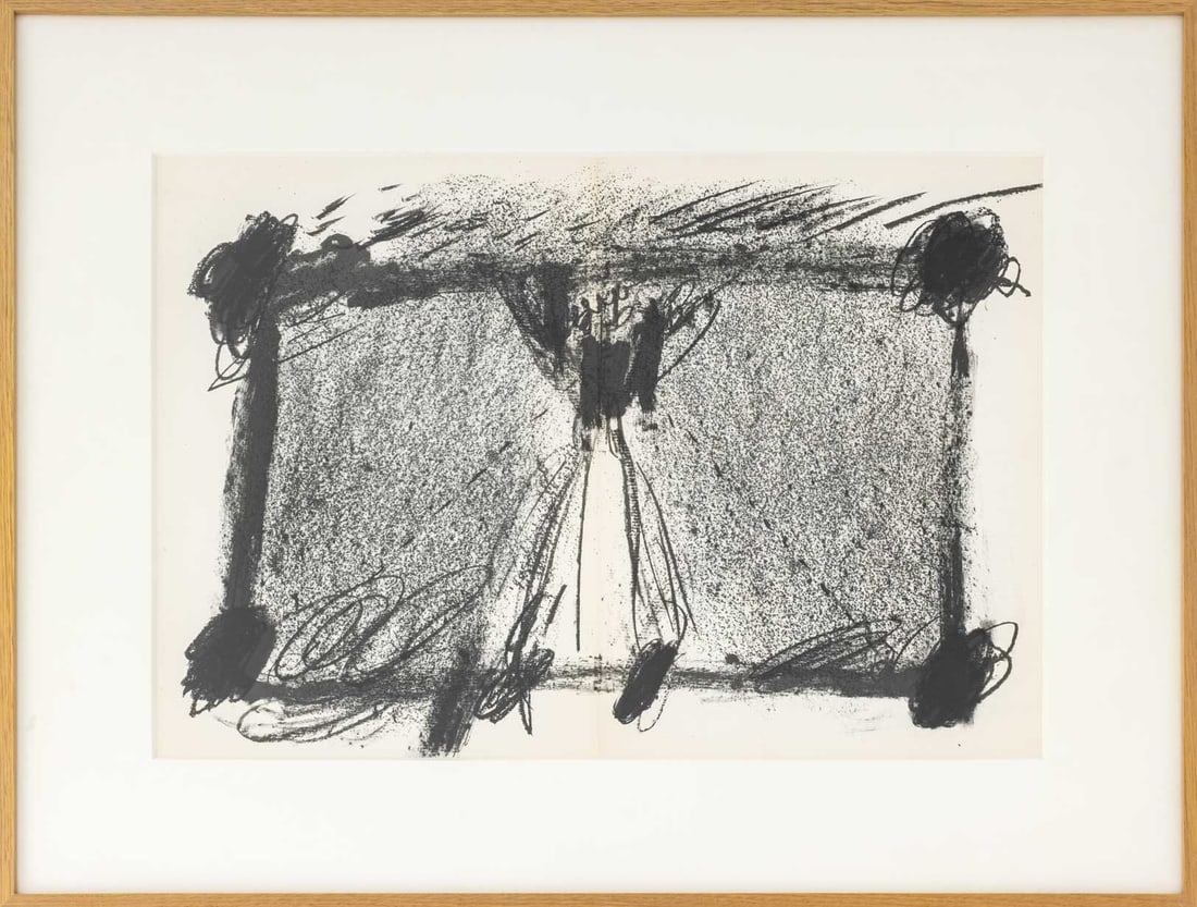 Antoni Tapies "In Two Blacks" Lithograph, 1968 (1 of 5)