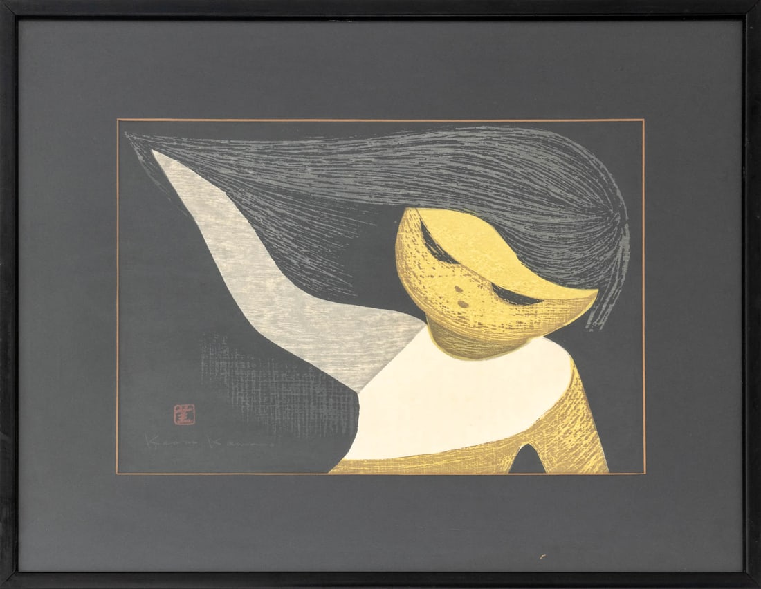 Kaoru Kawano "Gentle Breeze" Woodcut (1 of 5)