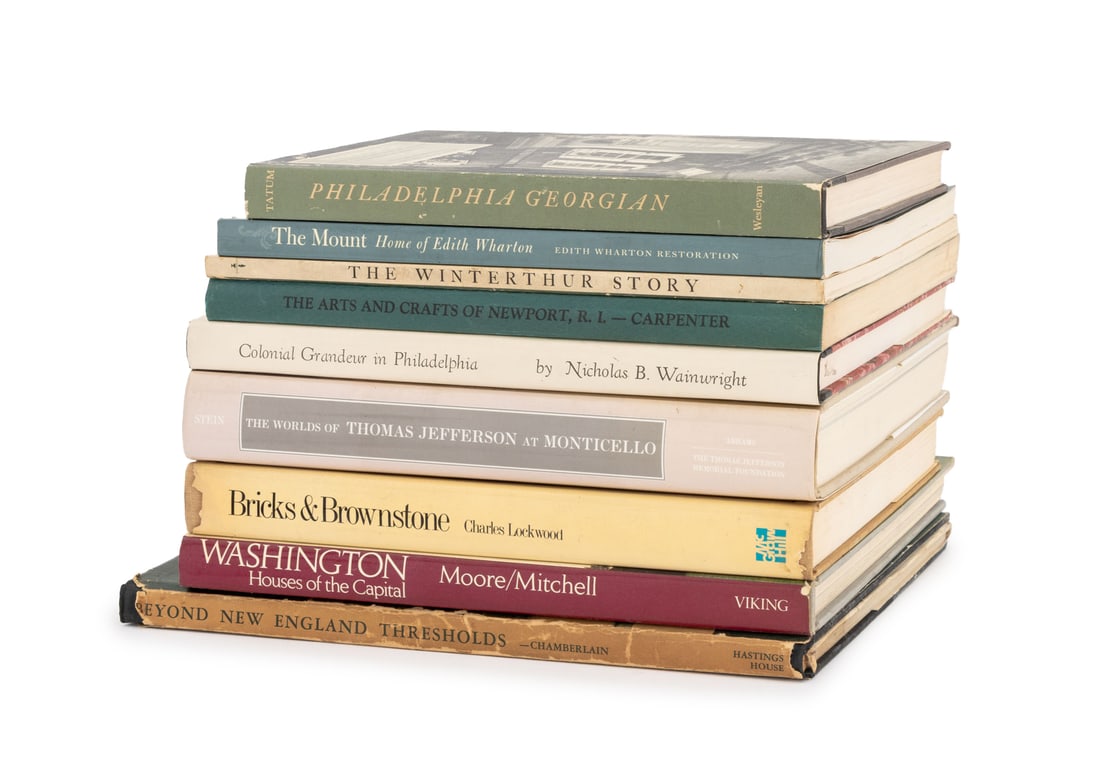 Signed, Etc. Books on Historic Houses, 9: Collection of Nine Books on Historic Houses, comprising: "Bricks and Brownstones: The New York Row House, 1783-1929", Lockwood, Charles, "The Arts and Crafts of Newport Rhode Island 1640-1820", Carpen