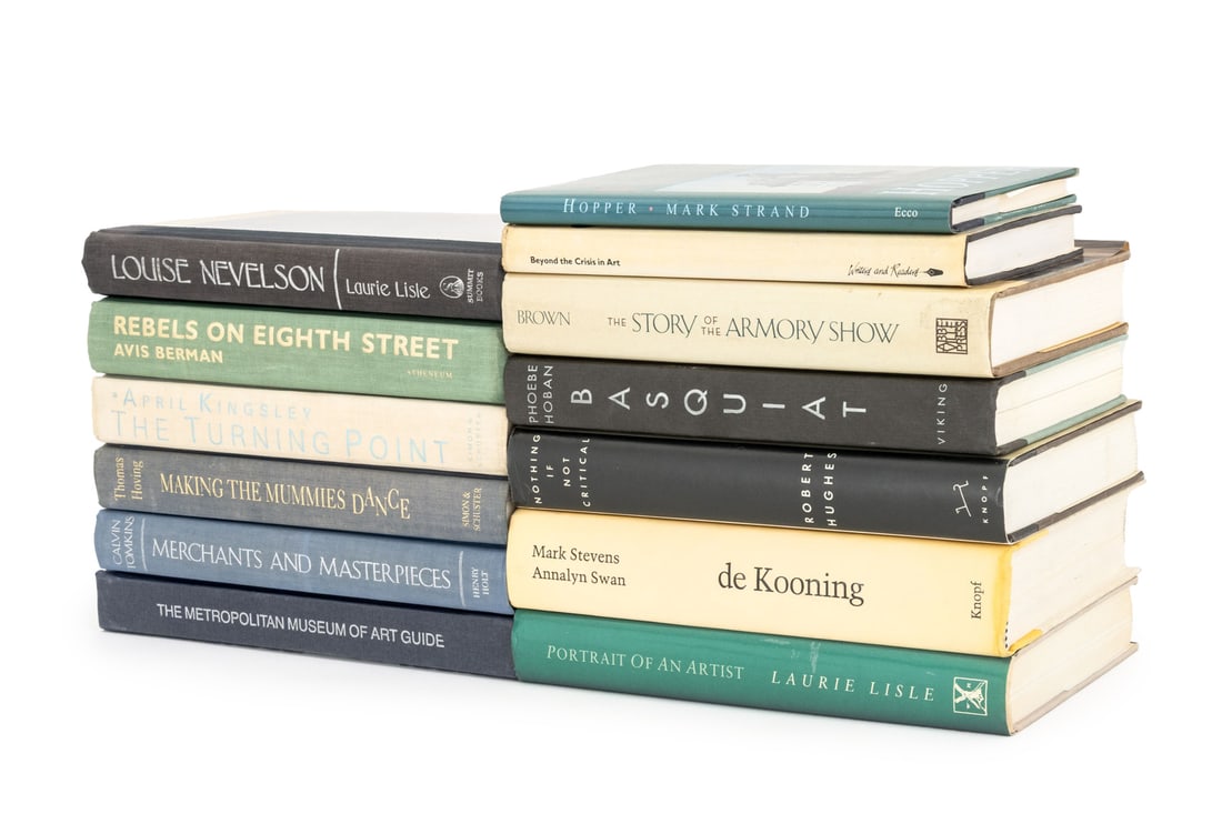 Books on Art and Art History, 13: Collection of 13 Books on Art and Art History, comprising: "Louise Nevelson", Lisle, Laurie, "Basquiat", Hoban, Phoebe, "Portrait of an Artist: A Biography of Georgia O'Keeffe", Lisle, Laurie, "The Me