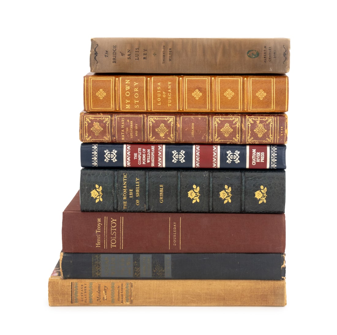 History and Literature Books, 8: Collection of Eight History and Literature Books, comprising: "Mata Hari: Courtesan and Spy", Coulson, Thomas, "My Own Story", Loiusa of Tuscany, "The Romantic Life of Shelley and the Sequal", Gribble