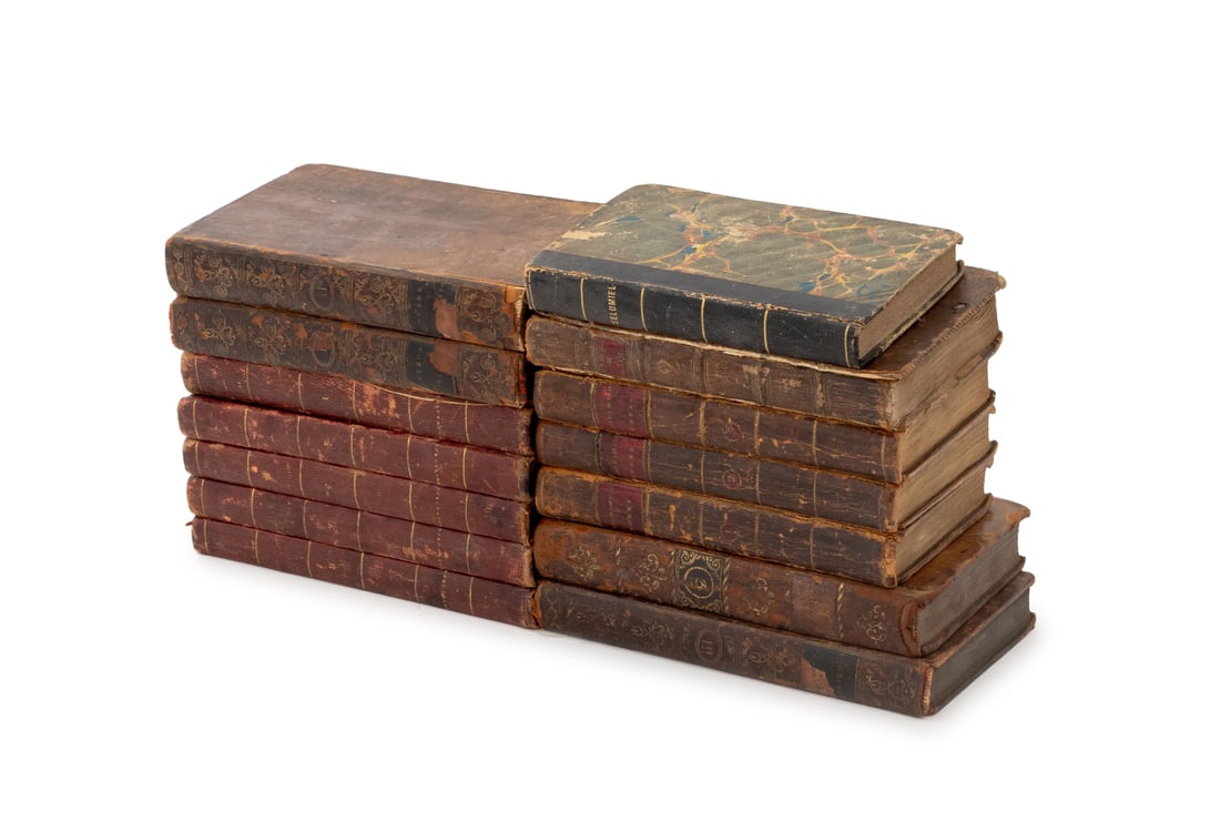 Literature and Periodical Books, 14: Collection of 14 Literature and Periodical Books, comprising: "The Summer House: or the History of Mr. Morton and Miss Bamsted", volume II, "The Lounger. A Periodical Paper", volume III, "The Works of