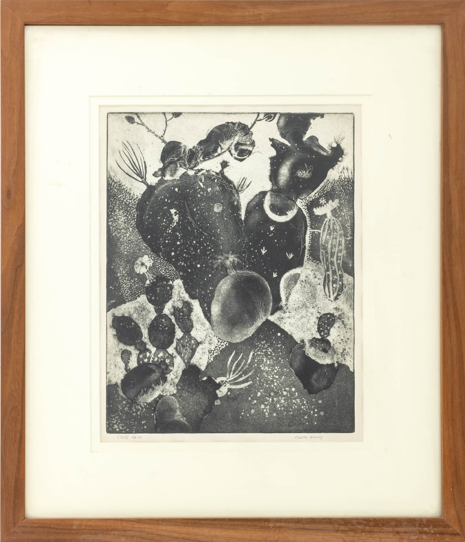 Charles Heaney "Cacti" Etching (1 of 5)