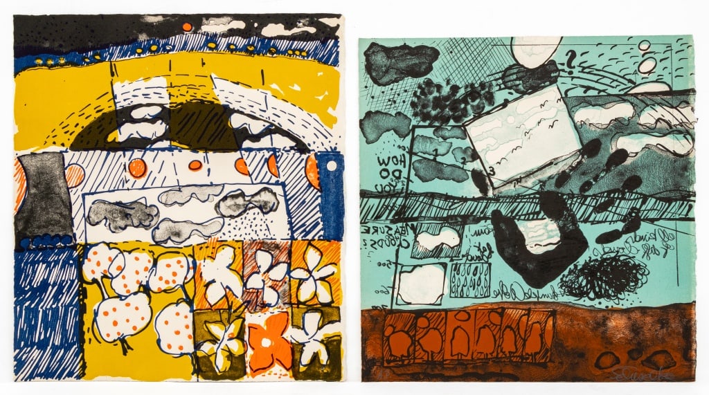 Elfi Schuselka Abstract Landscapes Lithographs, 2 (1 of 8)