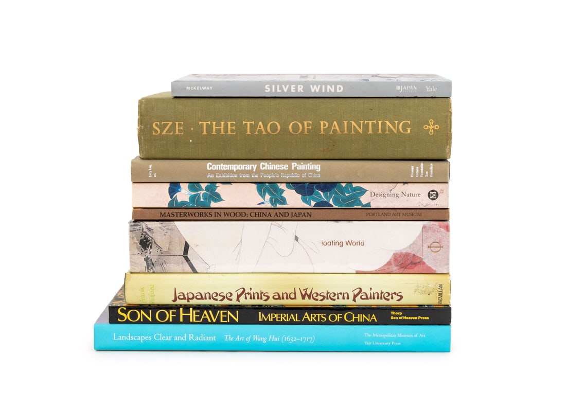 Books on Chinese and Japanese Art, 9: Collection of Nine Books on Chinese and Japanese Art, comprising: "The Tao of Painting: A Study of the Ritual Disposition of Chinese Painting", Sze, Mai-Mai, "Designing Nature: The Rinpa Aesthetic in