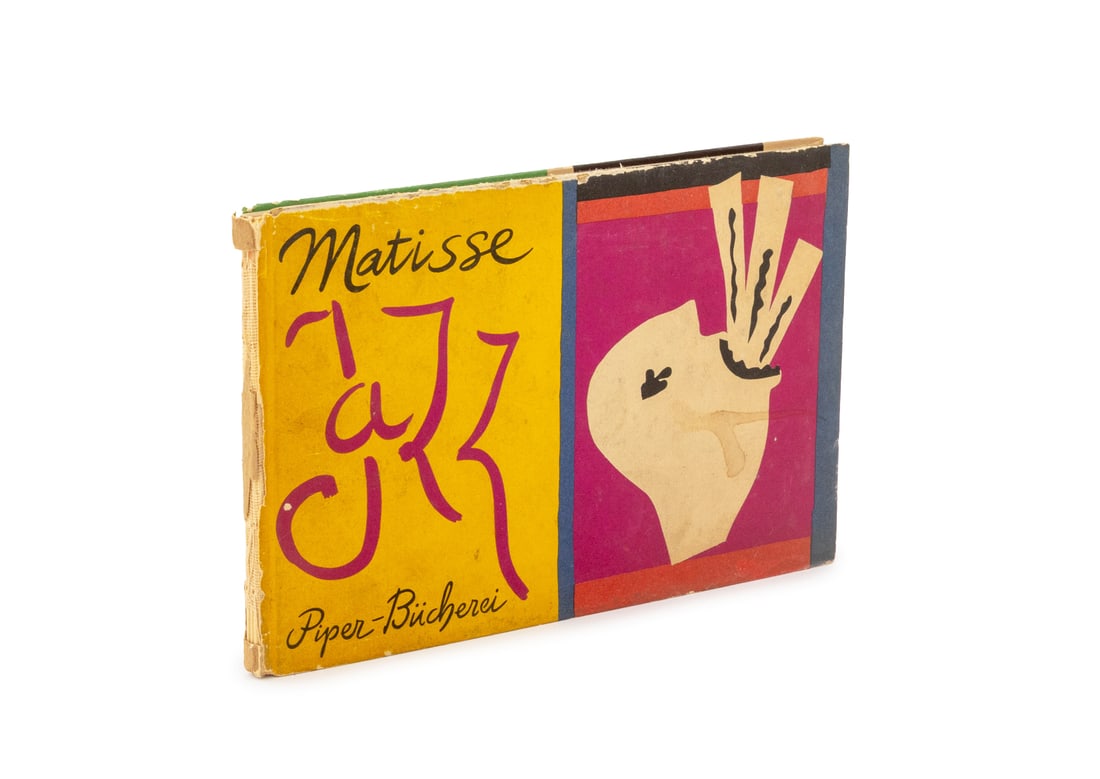 Henri Matisse "Jazz" Lithograph Art Book, 1947: Matisse, Henri, "Jazz", Lithograph Art Book, Verlag, and Munich: Piper-Bucherei, R. Piper & Co., 1947, printed for the members of the Museum of Modern Art. 7.25" L x 5" W x 0.25" D. Provenance: From a