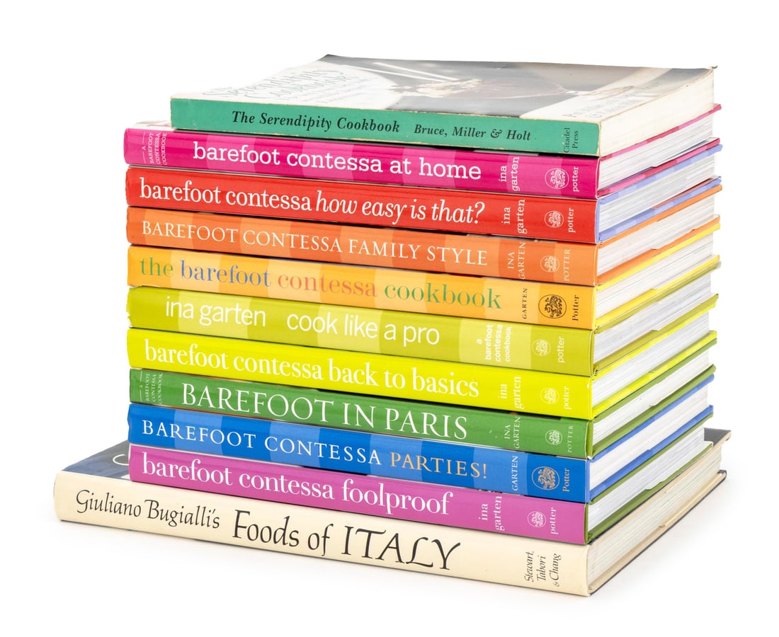 Collection of Cookbooks, 11: Collection of 11 Cookbooks, comprising: "Cook Like a Pro", Garten, Ina, "The Barefoot Contessa Cookbook", Garten, Ina, "Barefoot Contessa Family Style", Garten, Ina, "Barefoot Contessa Parties!", Gart