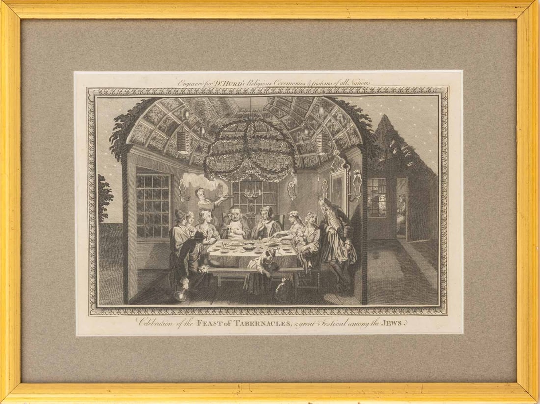 English "Celebration of the ..." Etching, 18th C. (1 of 5)