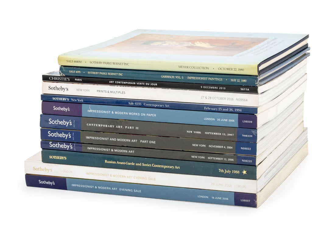 Christie's and Sotheby's Art Auction Catalogs, 12: Collection of 12 Christie's and Sotheby's Art Auction Catalogs, comprising: "Sotheby's New York Contemporary Art", February 25-26, 1994, "Sotheby's Moscow Russian Avante-Garde and Soviet Contemporary