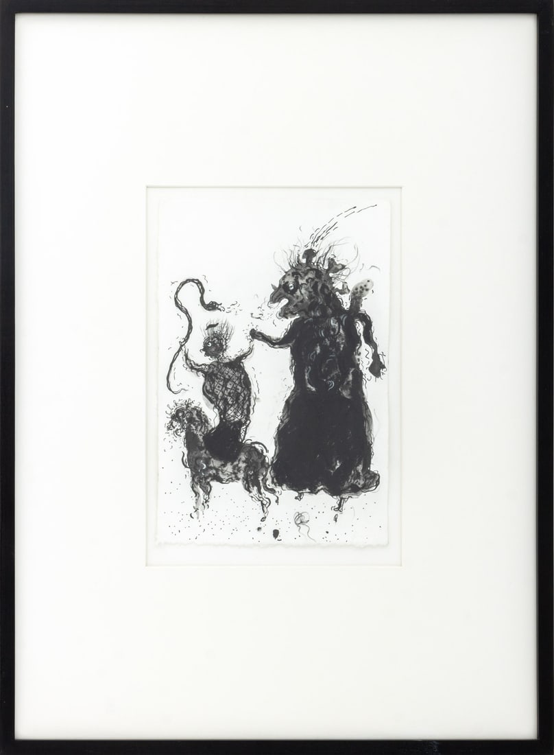 Robert Dandarov Demon Figures Mixed Media, 1985 (1 of 4)