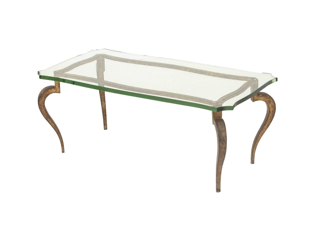 Maison Ramsay Style Glass Top & Iron Coffee Table (1 of 6)