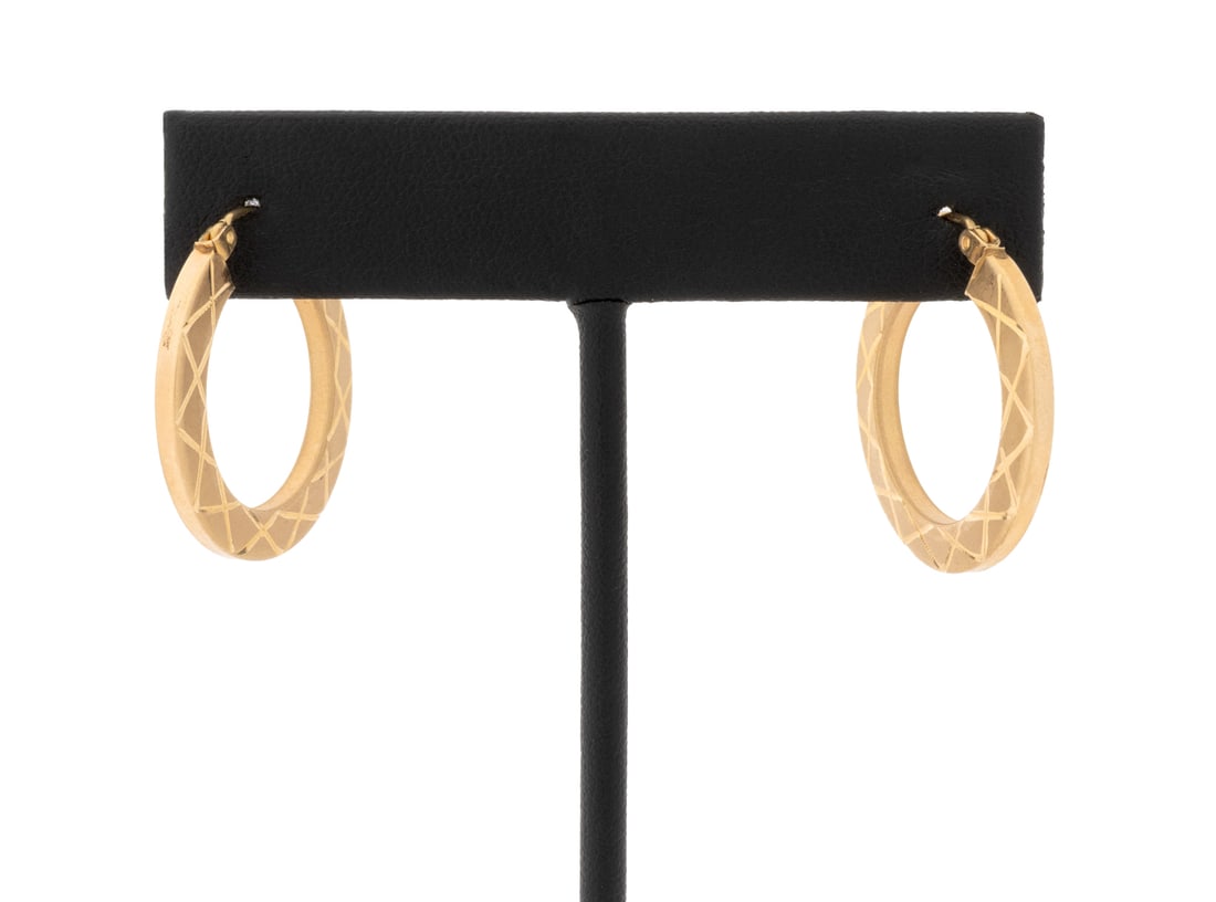 14K Yellow Gold Hoop Earrings (1 of 6)