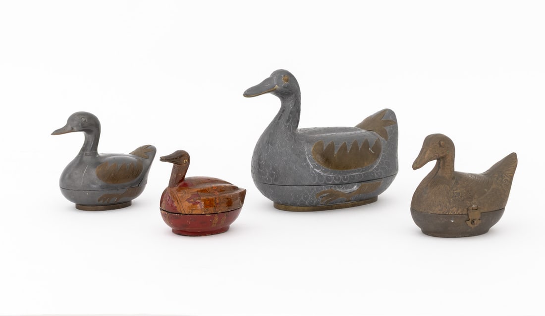 Chinese Duck Form Covered Boxes, 4 - 2