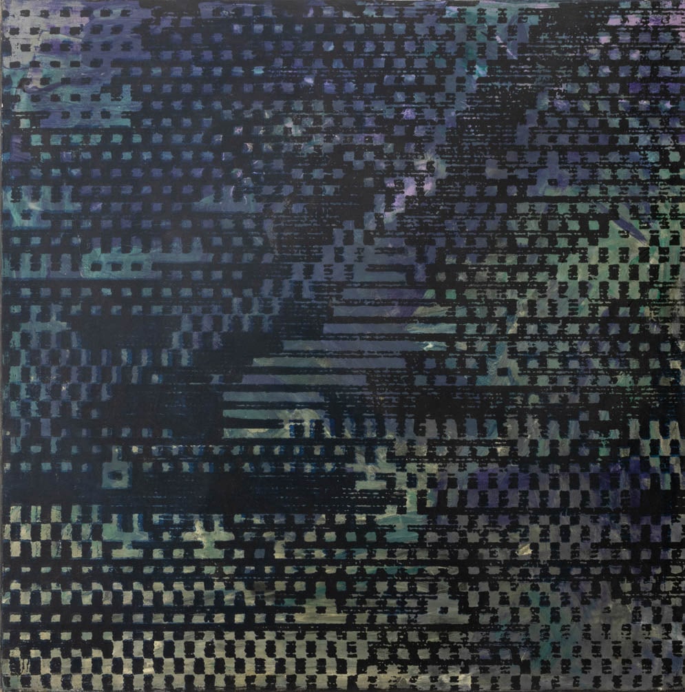 Barry Bridgewood Pixilated Composition Acrylic (1 of 6)
