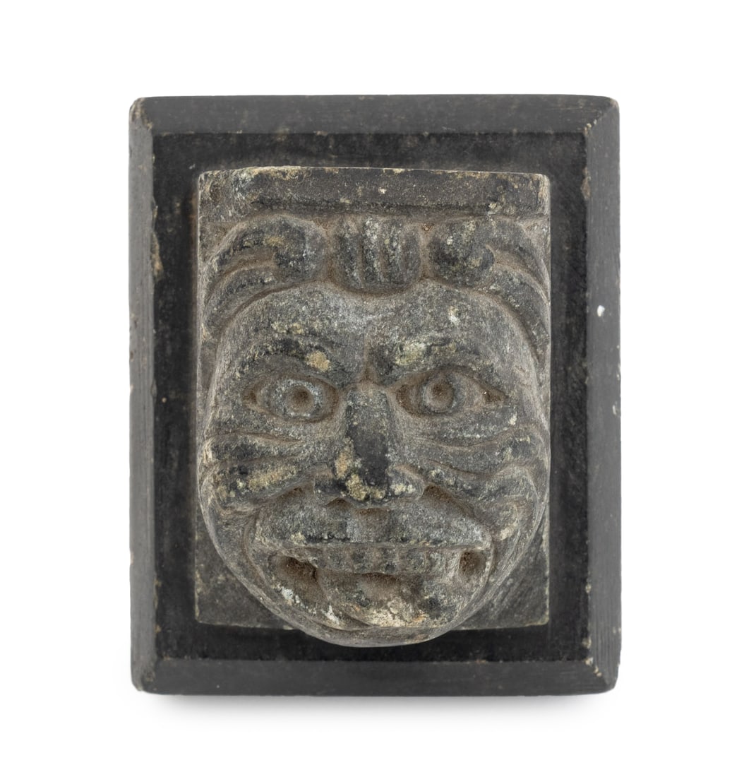 Medieval Style Grotesque Carved Stone Bust (1 of 6)