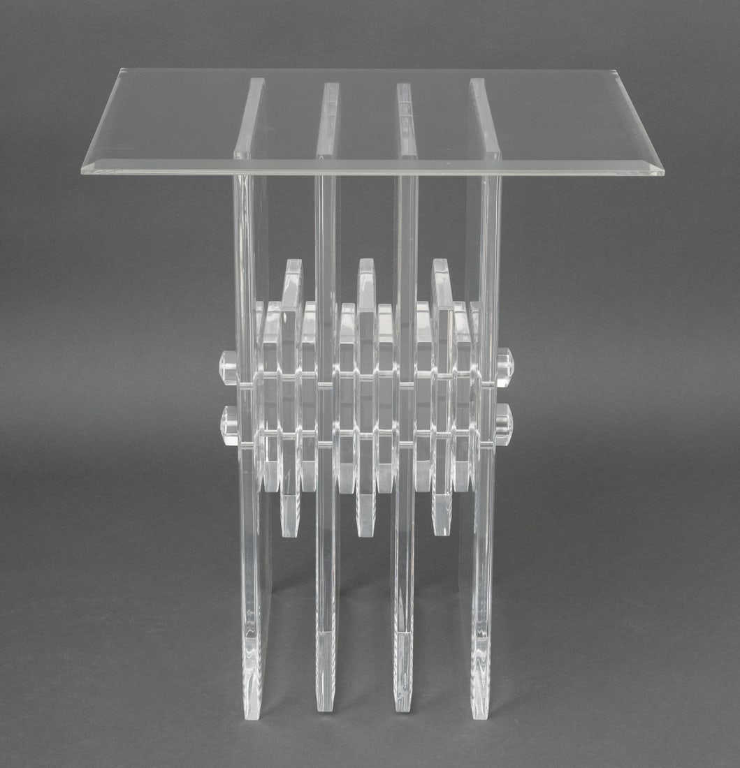 Postmodern Clear Acrylic Console Table - 2