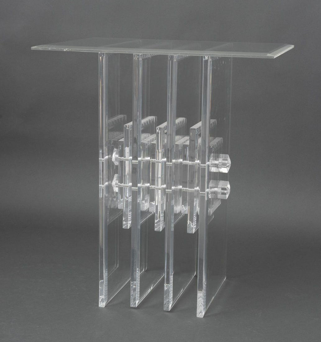 Postmodern Clear Acrylic Console Table - 3