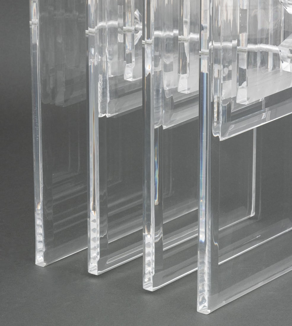 Postmodern Clear Acrylic Console Table - 5