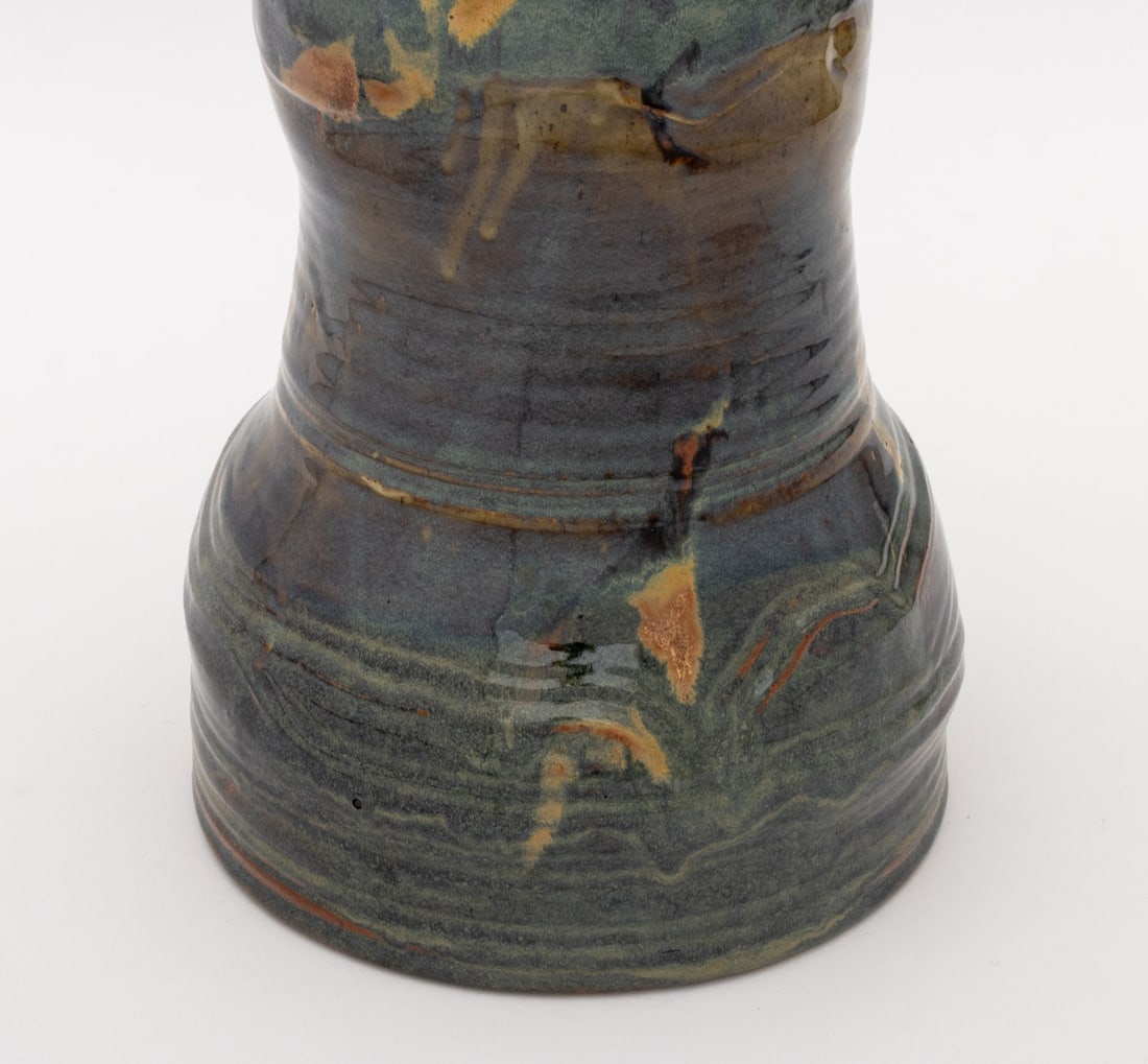 John Glick Polychrome Glazed Pottery Covered Jar - 3