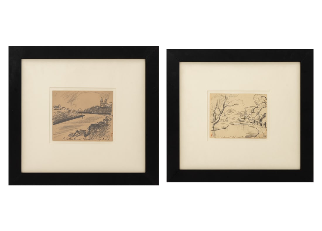 Oscar F. Bluemner Landscape Scenes Graphite, 2 (1 of 12)