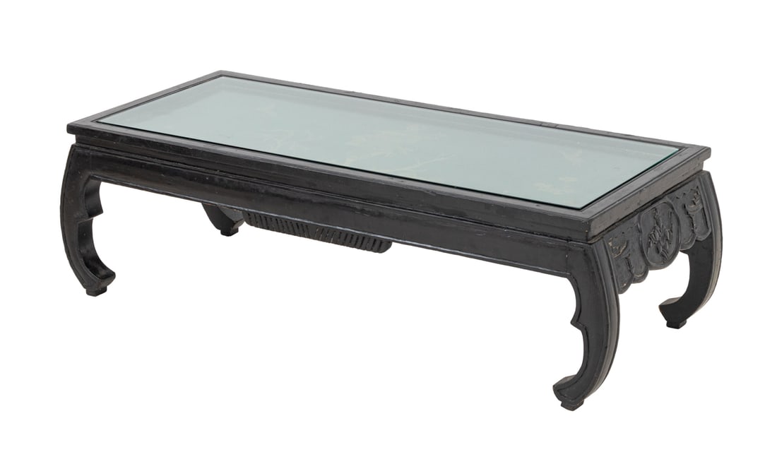Chinese Ebonized and Painted Low Table (1 of 8)