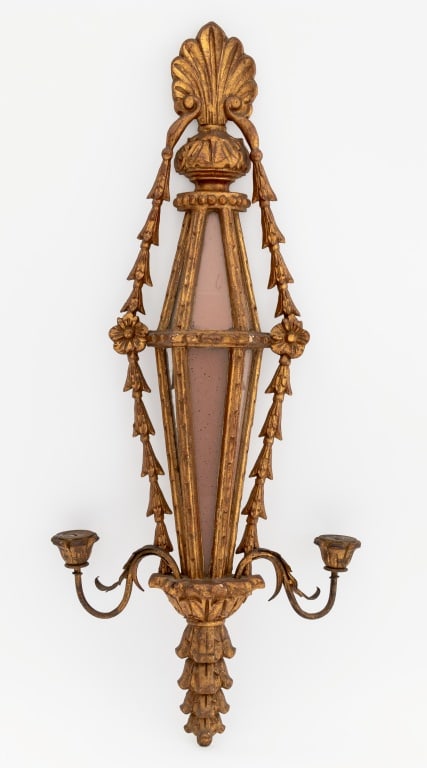 Neoclassical Style Giltwood Mirrored Applique (1 of 7)