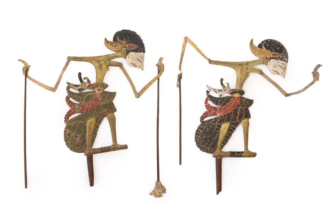 Balinese Carved Wood Figural Shadow Puppets, 2 (1 of 7)