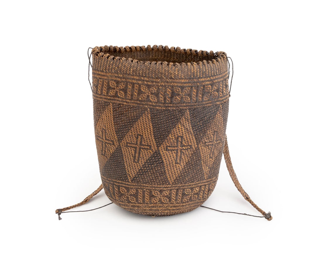 Southeast Asian Borneo Woven Rattan Basket (1 of 6)