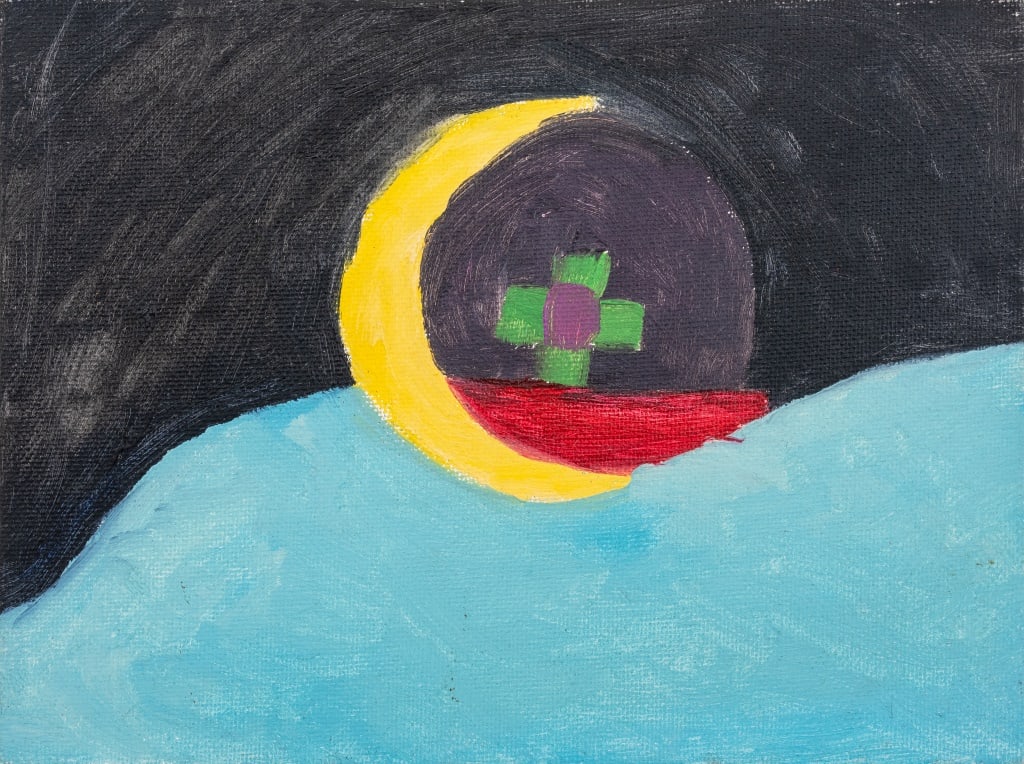 Domenick Capobianco Abstract Acrylic on Board (1 of 4)