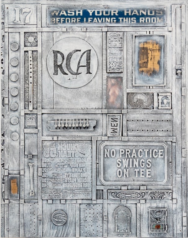 Bill Clark Found Object Assemblage on Board (1 of 7)