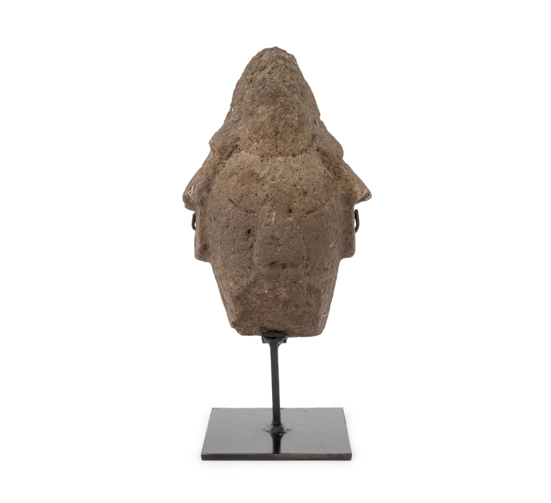 African Carved Stone Head Sculpture (1 of 7)