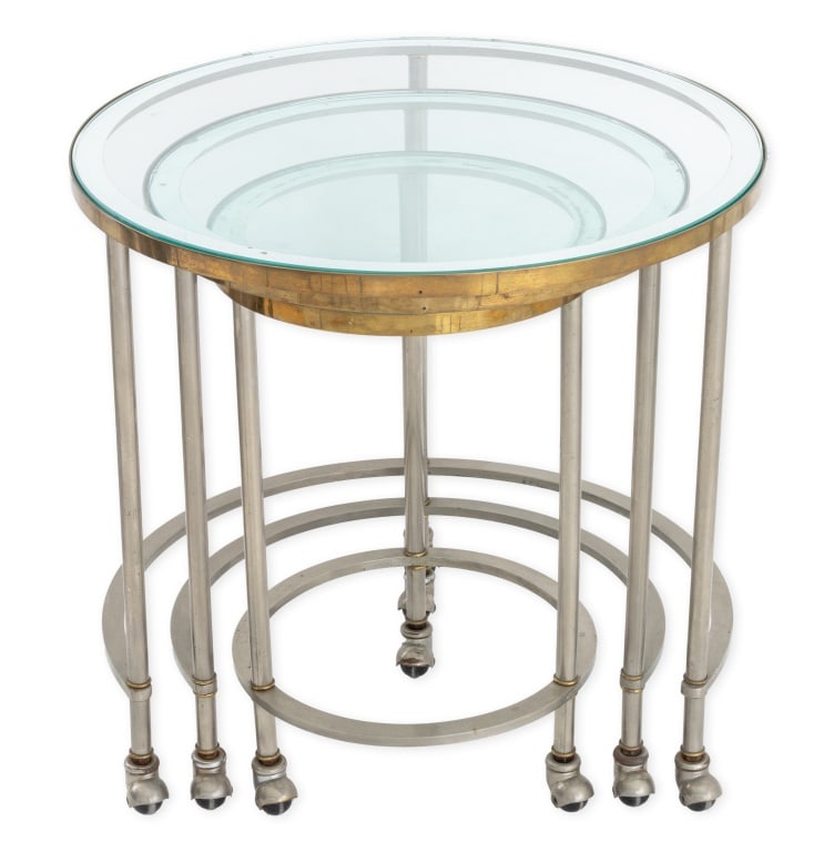 Mid-Century Modern Chrome Nesting Tables, 3 - 2