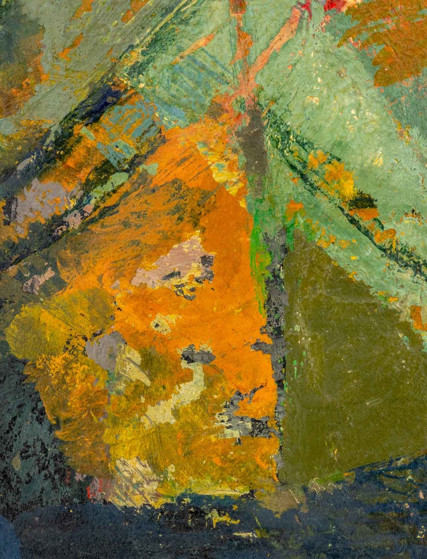 Signed Geometric Composition Mixed Media - 4