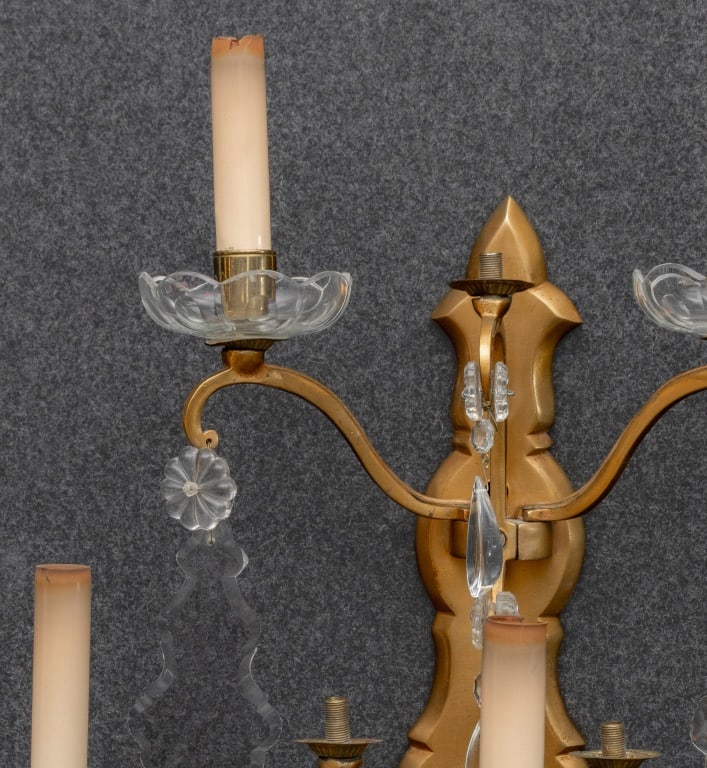 Regency Style Brass Five-Light Wall Sconce - 3