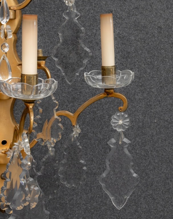 Regency Style Brass Five-Light Wall Sconce - 4