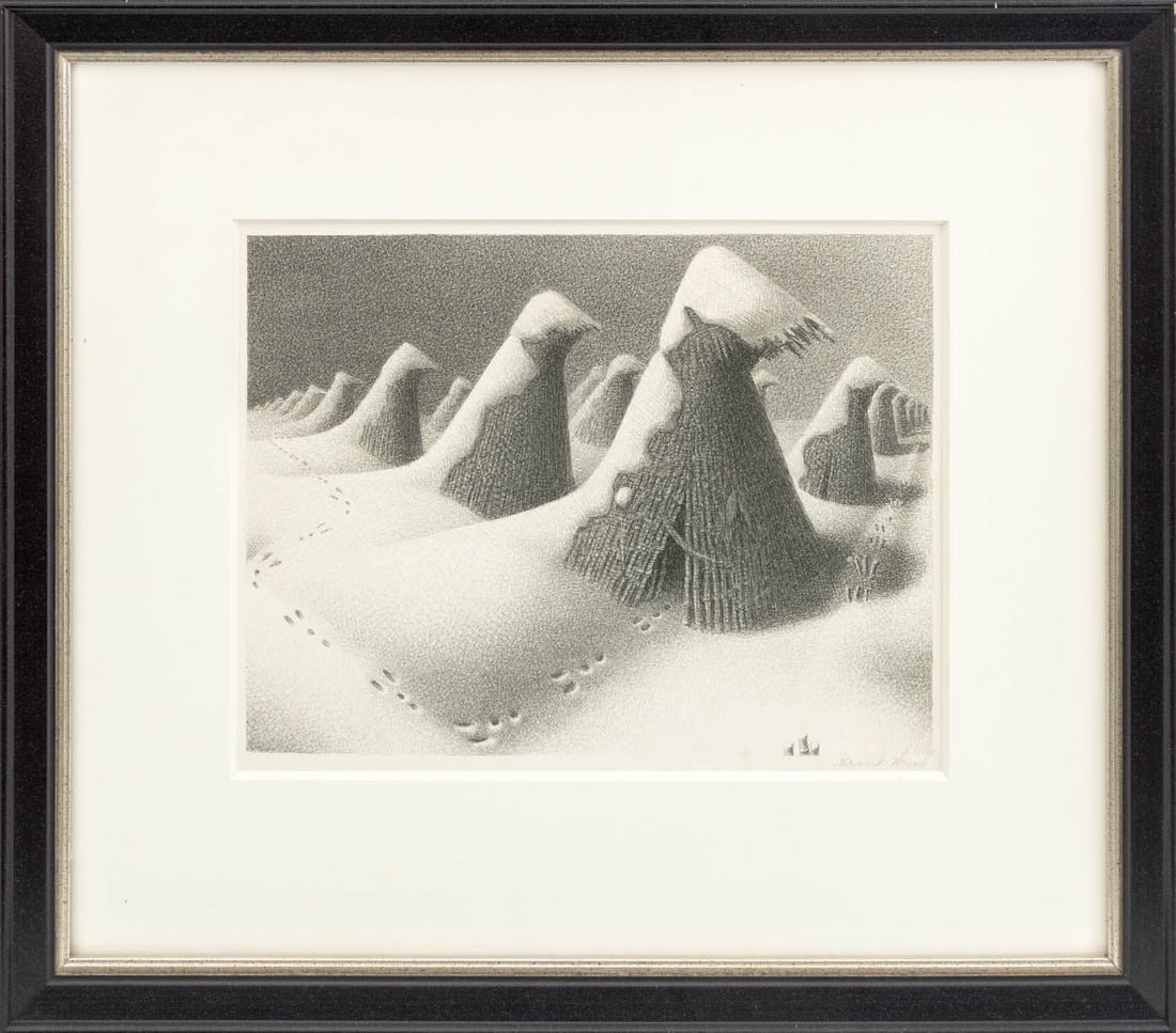 Grant Wood "January" Lithograph, 1938 (1 of 8)